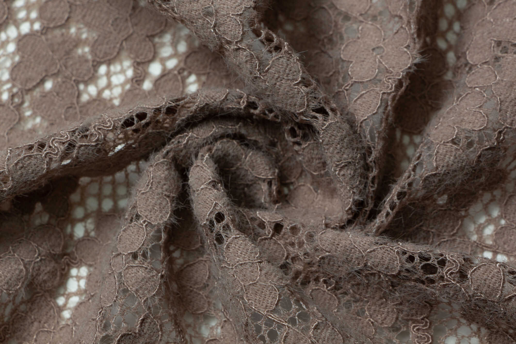 Гипюр, кружево Флора FLORA #TAUPE